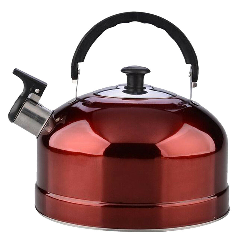 4L Stainless Steel Whistling Kettle Teapot Electric Stove Gas Hobs Camping