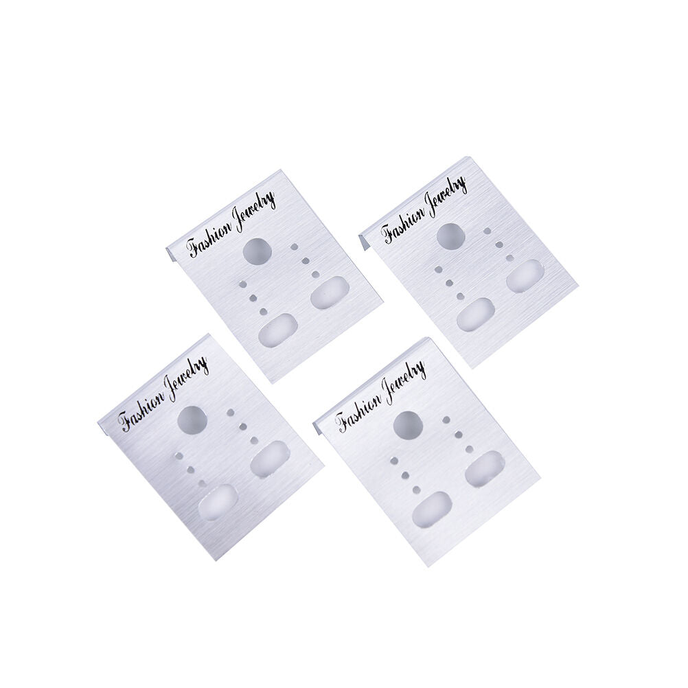 100XSilver Professional Type Plastic Earring Studs Holder Display Hang.Ca.l8