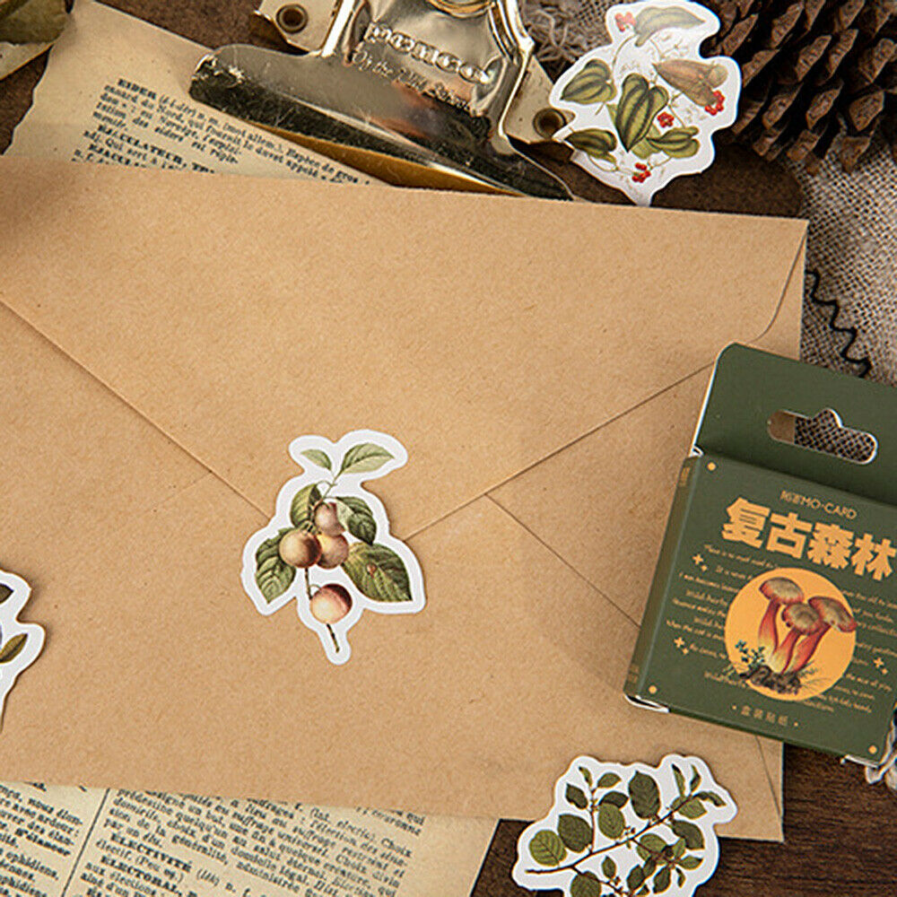 46X Retro Forest Paper StickersScrapbooking Planner Album Diary Journal Card DIY
