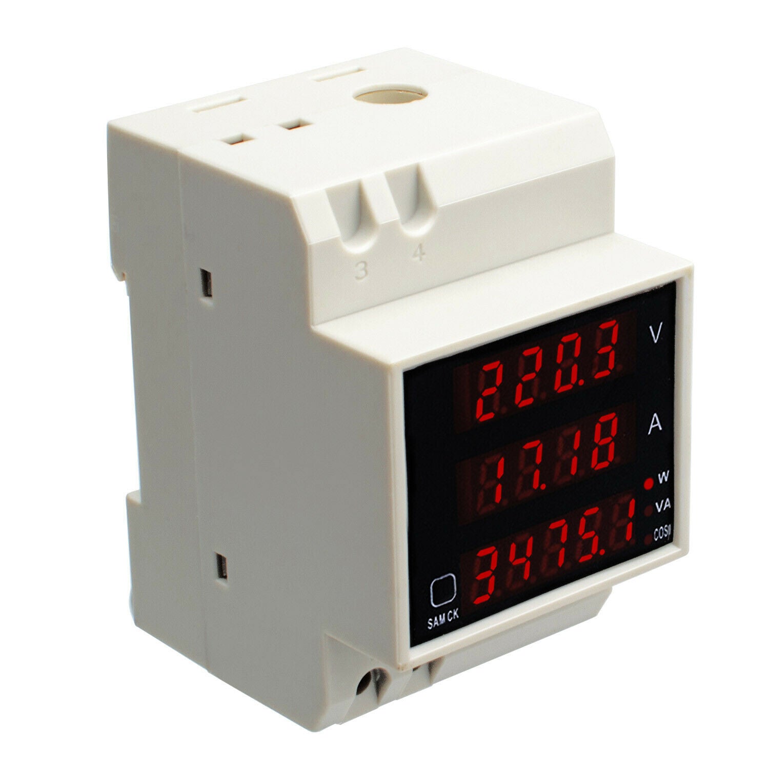 Ammeter Voltmeter 80-300V 100A Digital LED Din Rail Voltage Amp Watt Power Meter