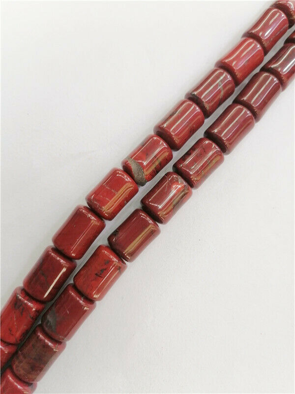 1 Strand 14x10mm Natural Rainbow Jasper Cylinder Spacer Loose Beads 15.5" HH8841