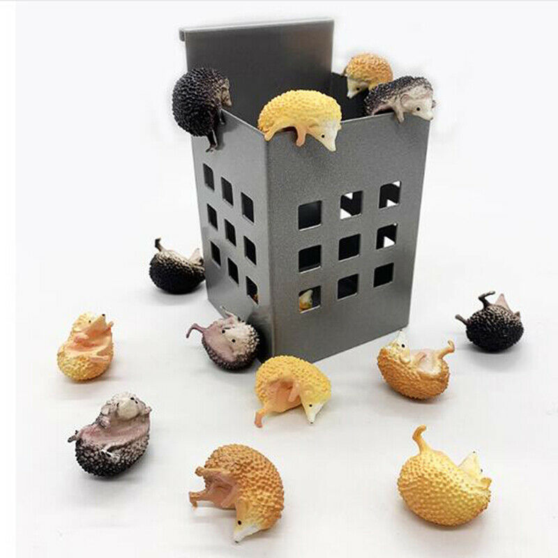 3x capsule toys cute pets mini Hedgehog glass gashapon figures desktop Ki.l8