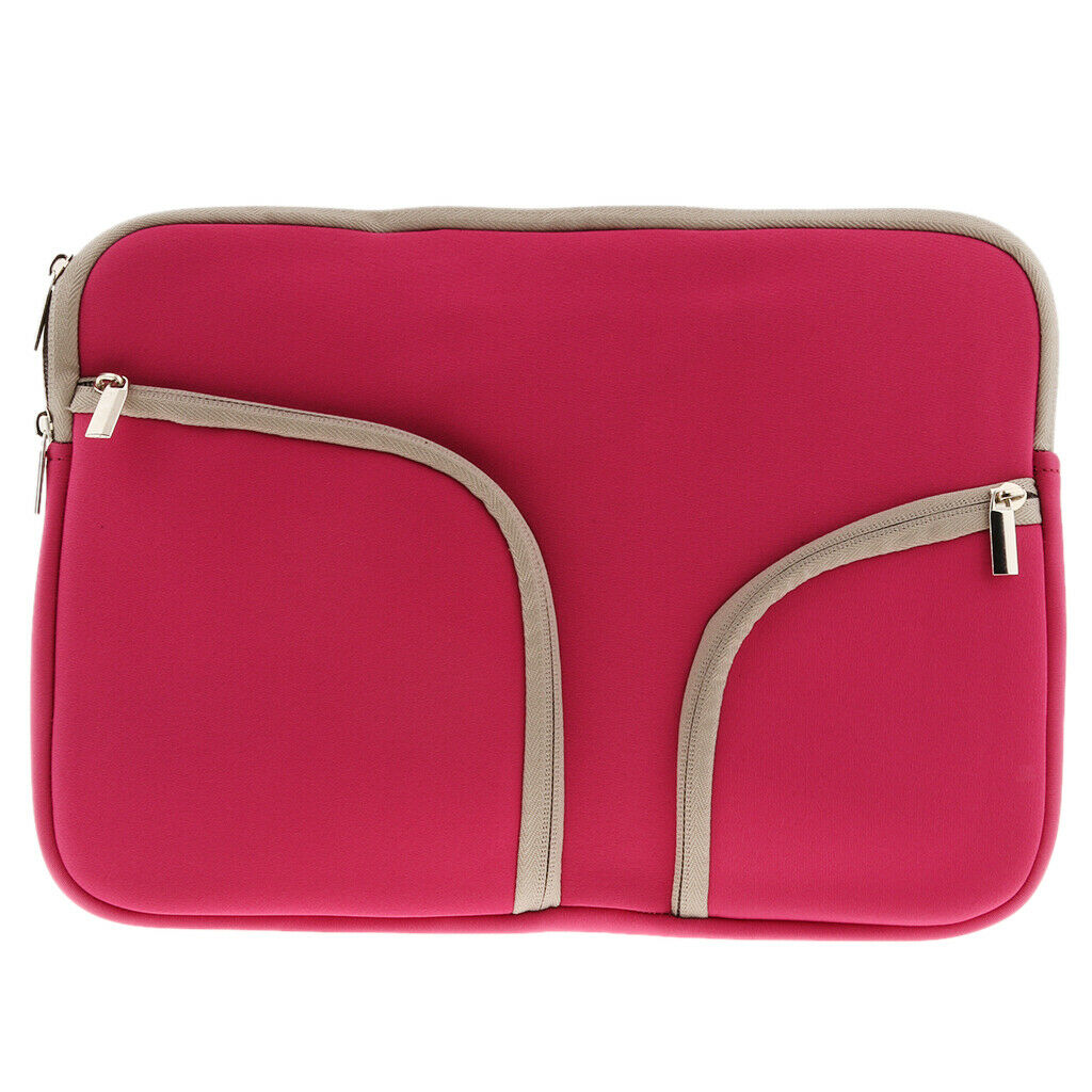 Sleeve Case Notebook Carry Bag Zipper Tablet Pouch for Macbook 13" Pink