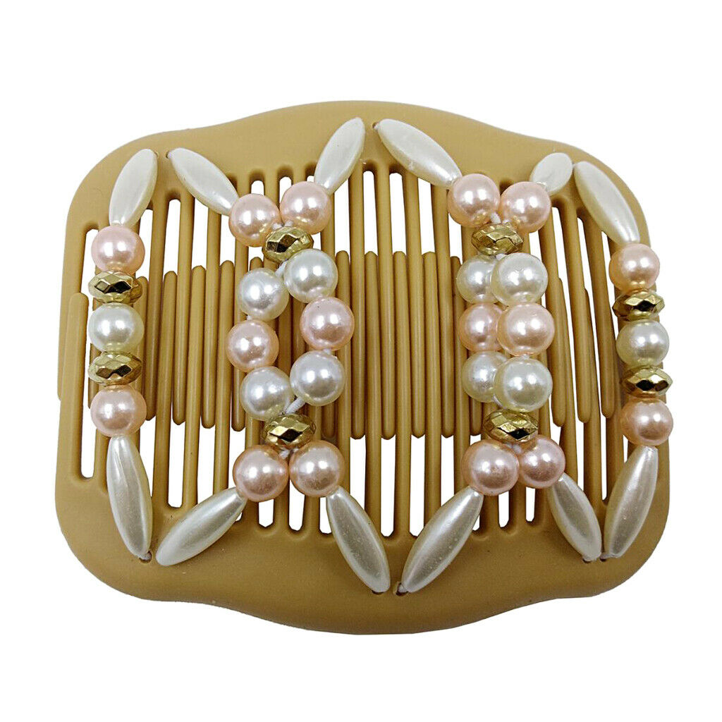 Women's Retro Style Fashion Hair Combs Clips Pearls Hairpin Updo Tools