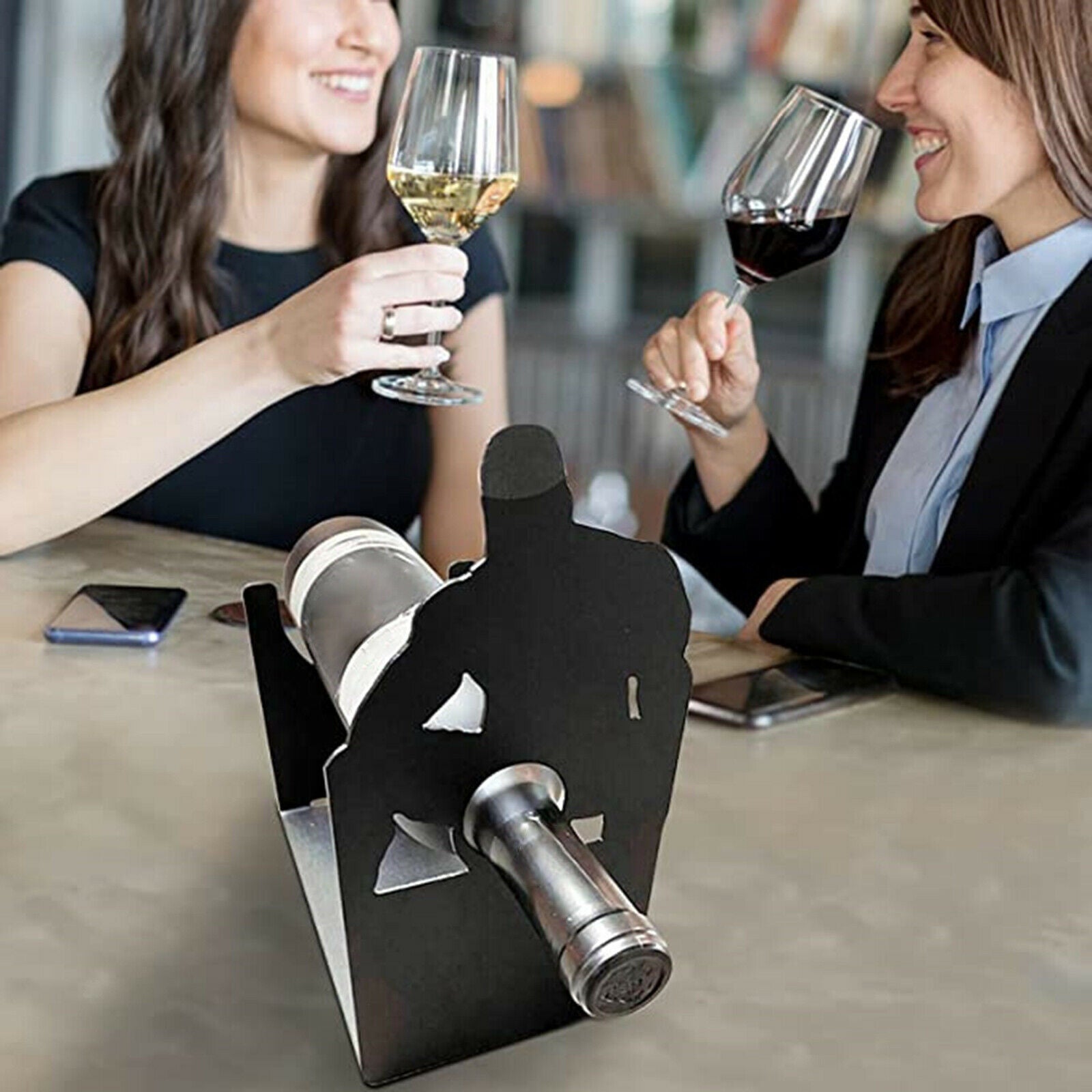 Metal Wine Rack Bottle Holder Storage Organizer Bar Decoration Sturdy Gift