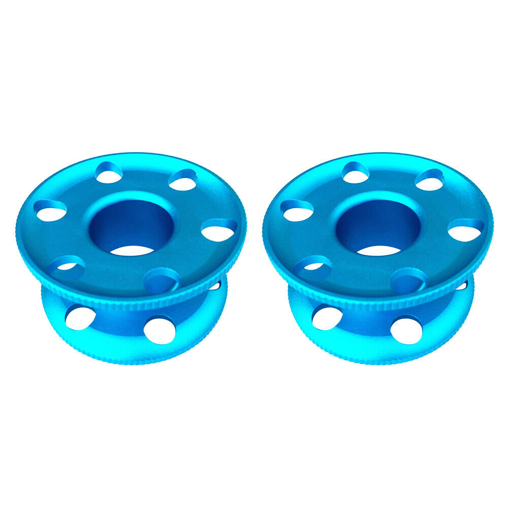 2x Aluminum Diving Finger Spool Reel Guide Line Spool