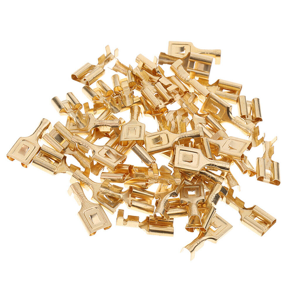 Brand New Durable 50x Brass Crimp Terminal Cable Locking Connector 7.8mm