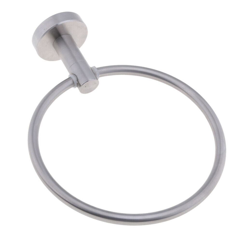 Stainless Steel Towel Ring Holder Wall Mounted for Bathroom Washroom