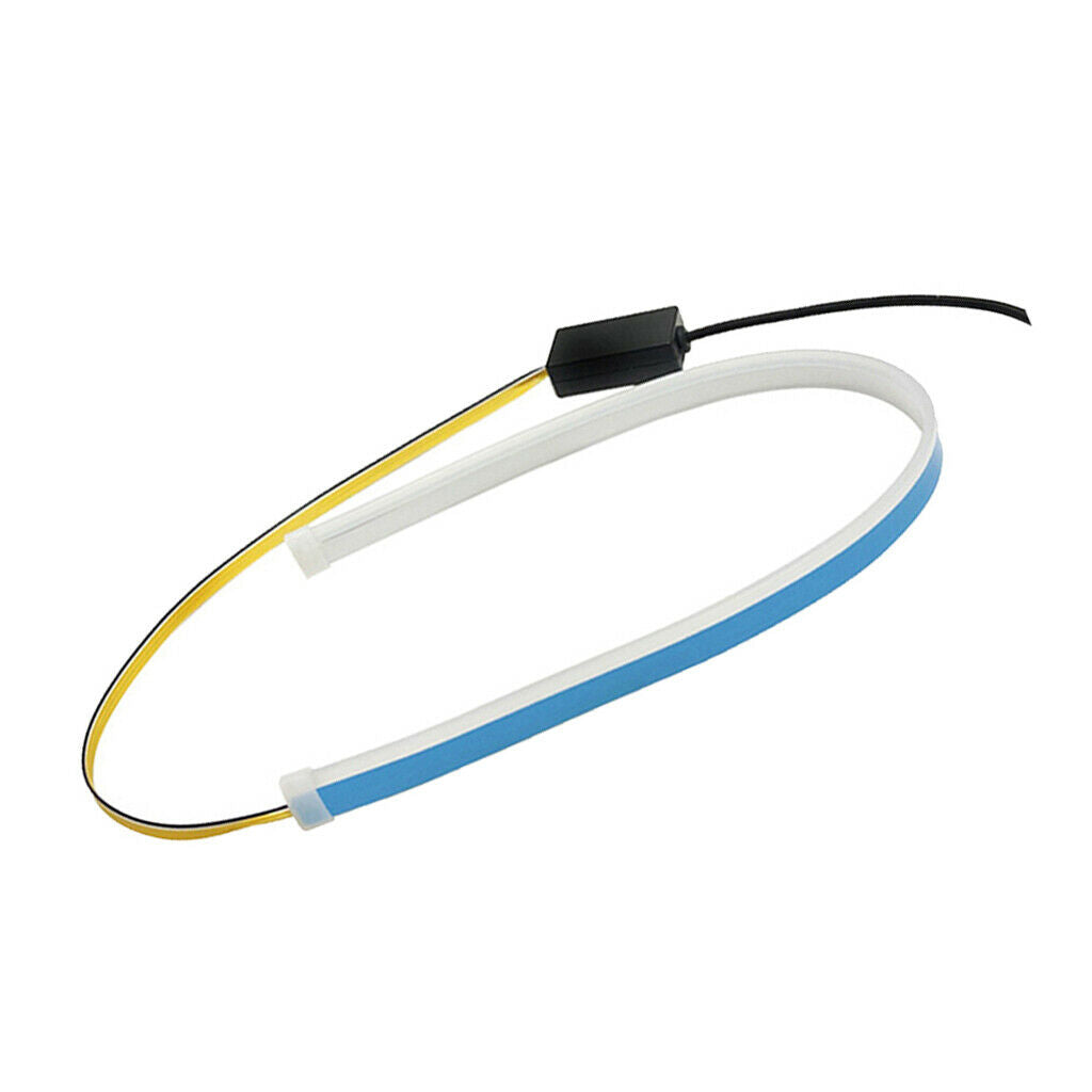 2x flexible tube LED strips daytime running lights 30cm white + yellow