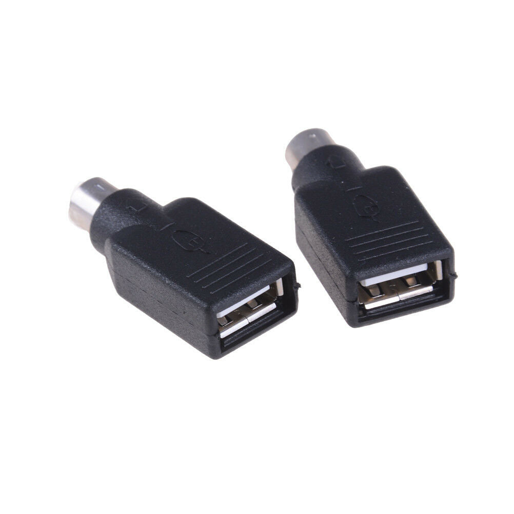 2x USB Female in to Male Adapter Converter for PS2 Computer Keyboard Mous.l8