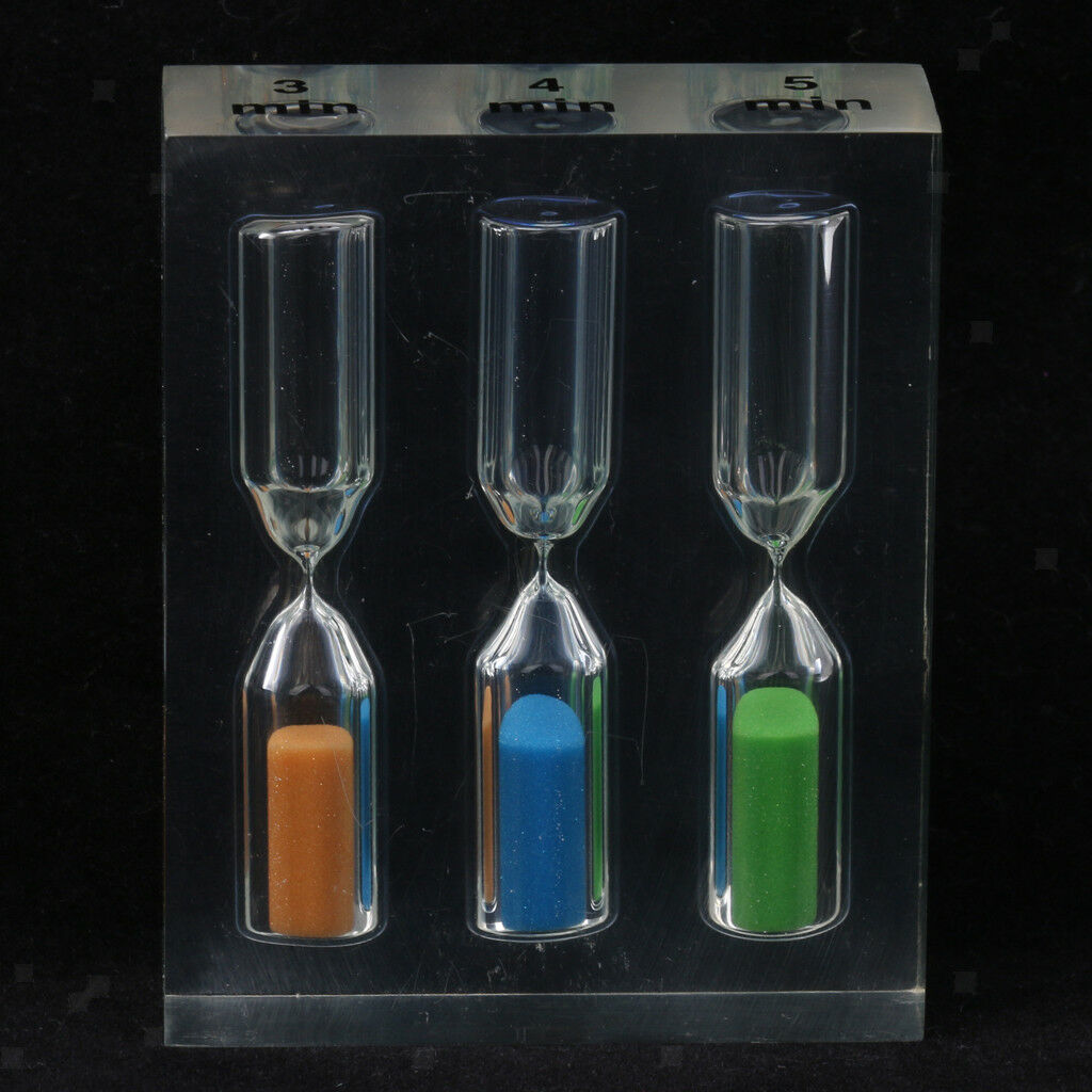 Acrylic Tea/Coffee Timer Three-In-One 3-4-5 Min Sandglass Hourglass Gifts