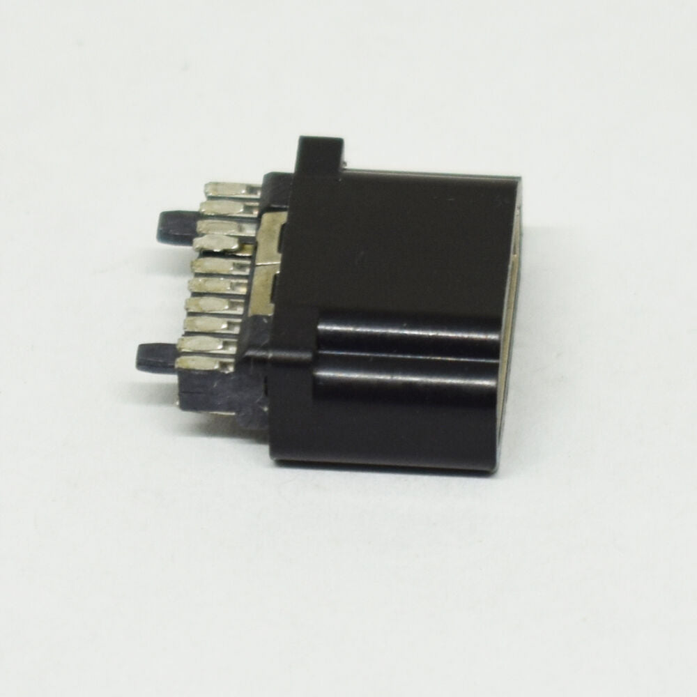 10pcs HDMI 19pin Female Soldering Socket with Black Plastic Moulded Housing