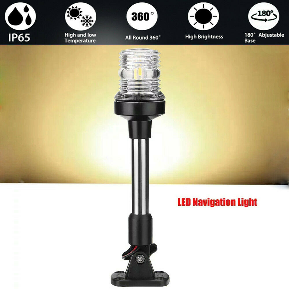 10-24V Adjustable Marine Boat Yacht LED Navigation Light Stern Anchor Pole Lamp