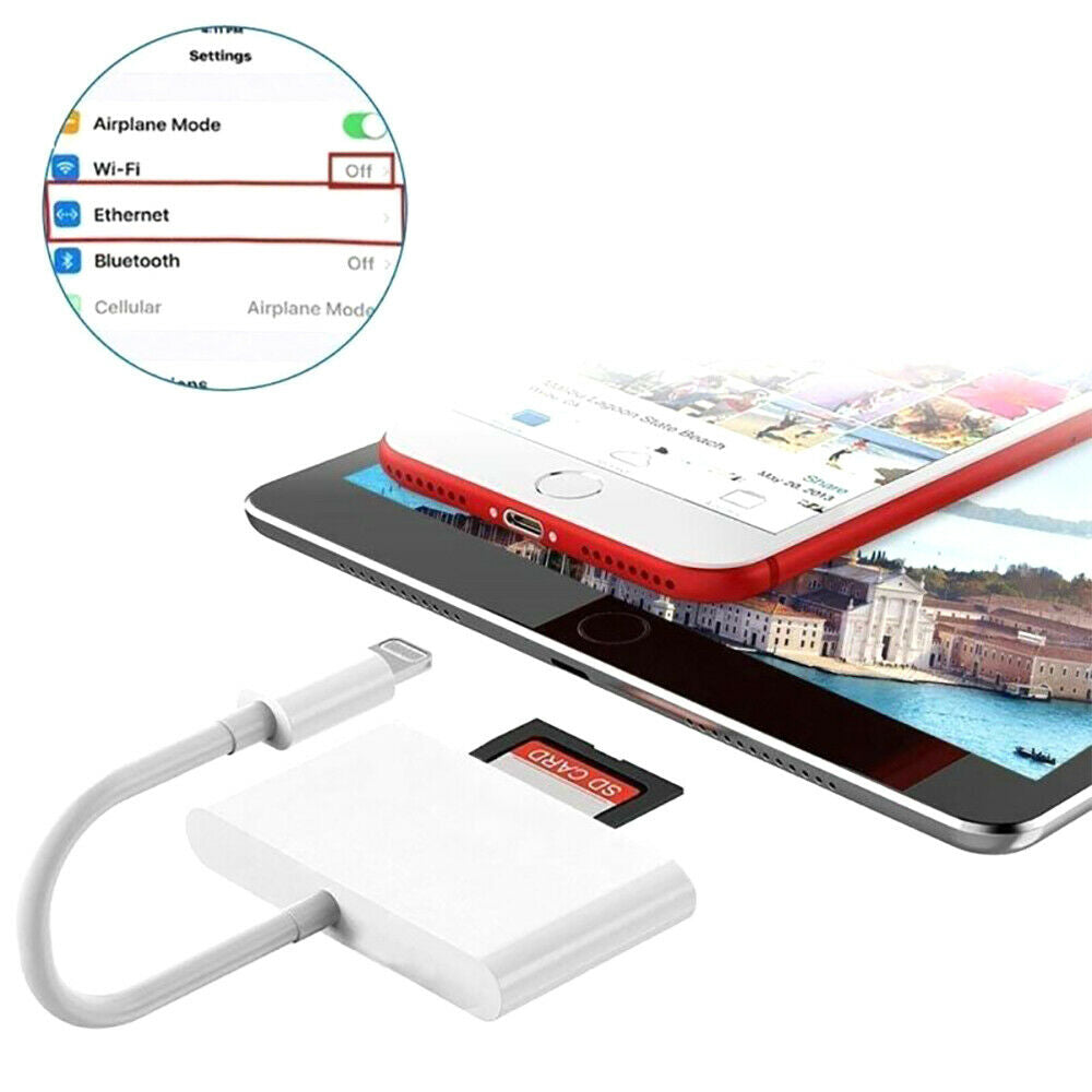 4 in 1 to TF SD Card Reader Camera USB OTG Adapter for iPhones iPad!