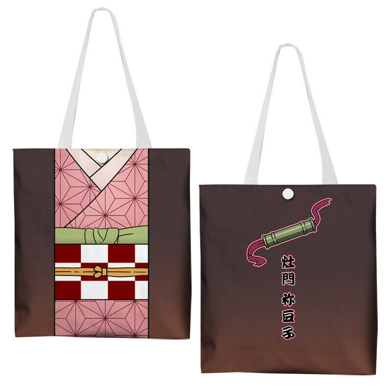Demon Slayer Kimetsu no Yaiba Kamado Nezuko Canvas Bag Shoulder bags Handbag C