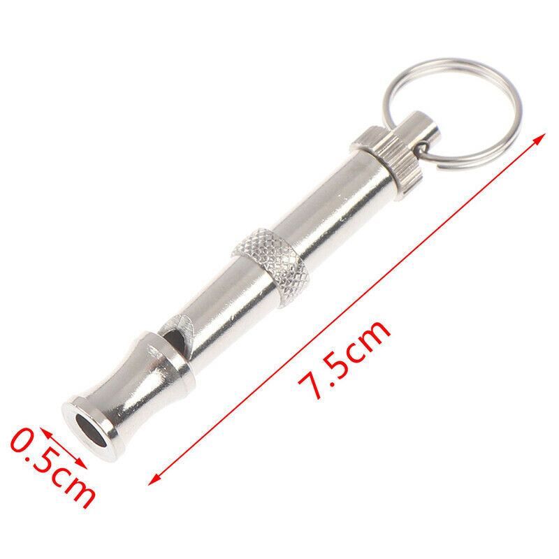 2 PCS SET  Pet Dog Training Whistle Dog Supplies SilverJ..l8