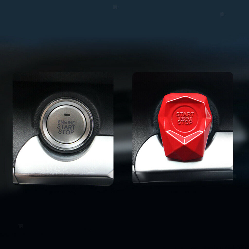 Black Car Start Button Protection Cover Car Engine Start Stop Push Button