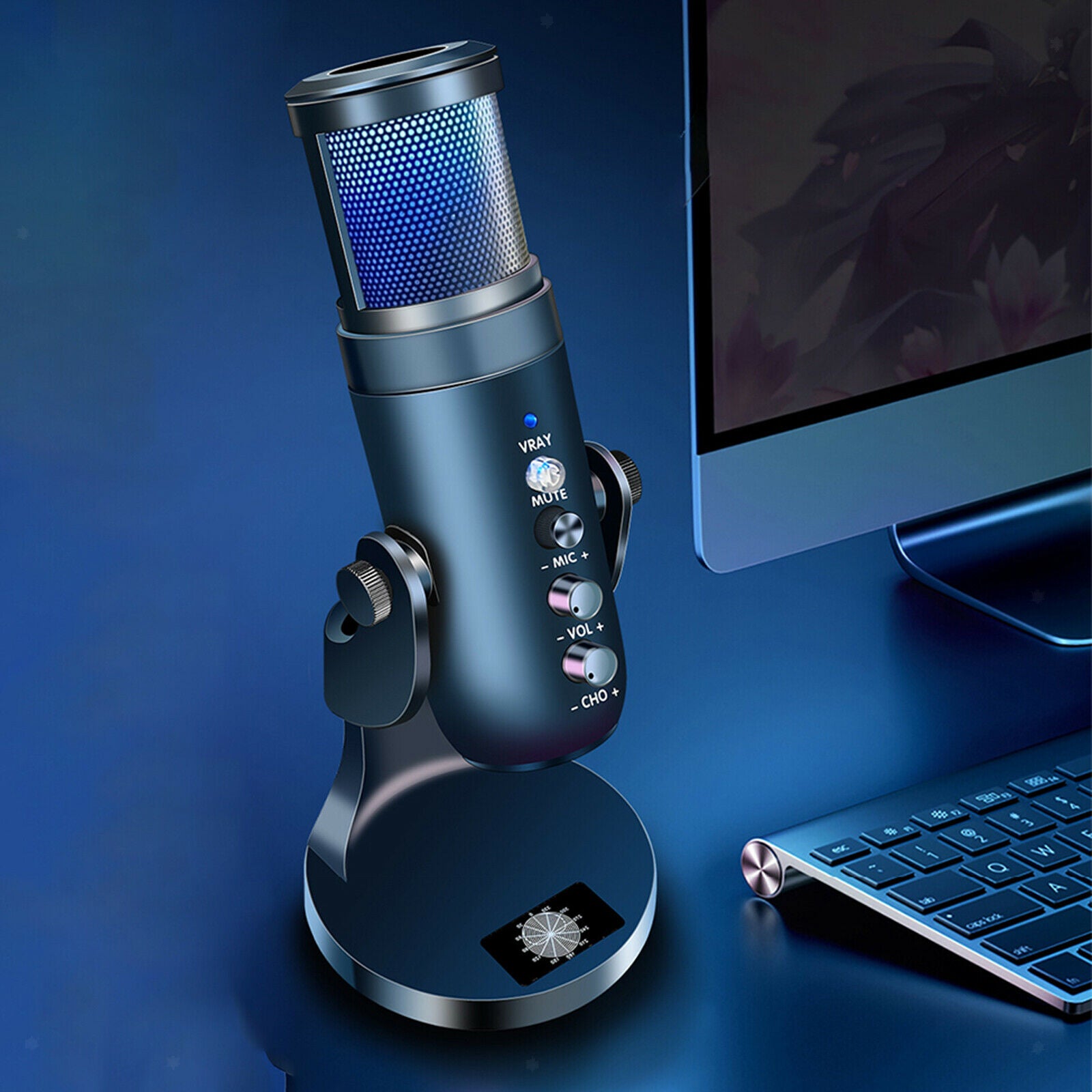 USB RGB Cardioid Computer Microphone for PC Laptop Gaming Gaming Microphone