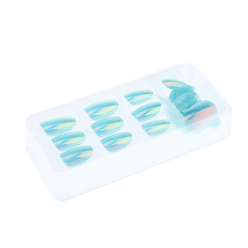 24 Pieces Nail Art Tips False Nails Salon DIY Manicure Tool 01