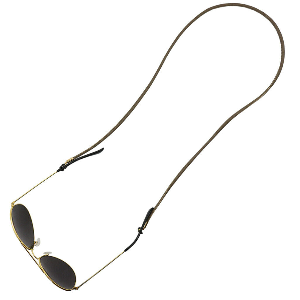 2Pcs PU Leather Cord for Eyeglasses, Reading Glasses, Sunglasses Glasses Strap