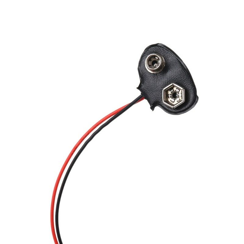 4 pcs 9V PP3 Power Cable Battery Clip With 2.1mm ID X 5.5mm DC outer Plug End