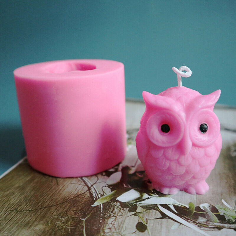 Owl Candle Silicone Mold for Candle Making DIY Handmade Molds Plaster Wax.l8