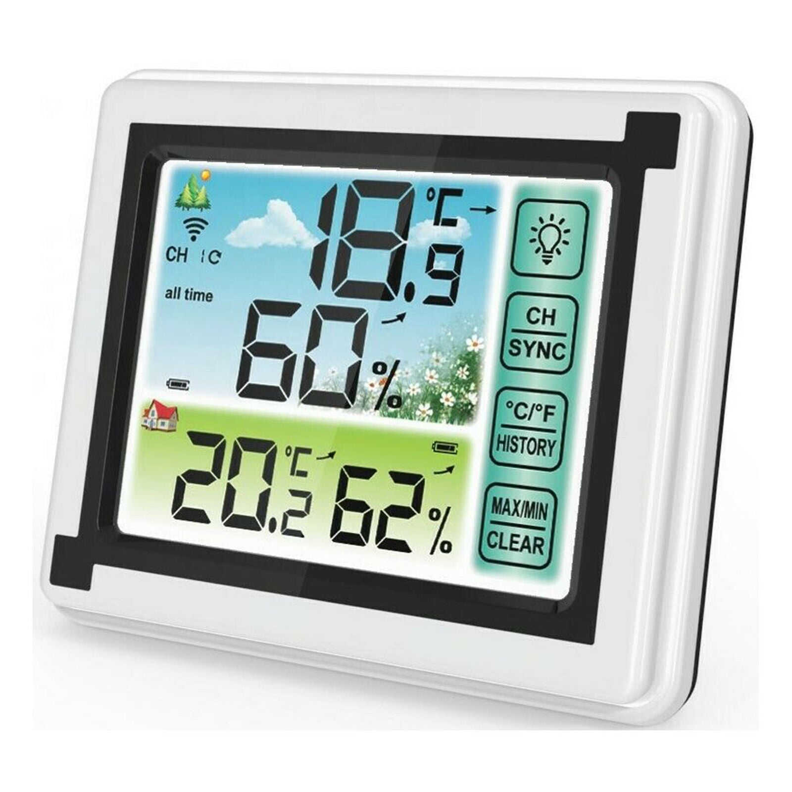Weather station digital Thermometer Hygrometer Indoor Outdoor Temperature