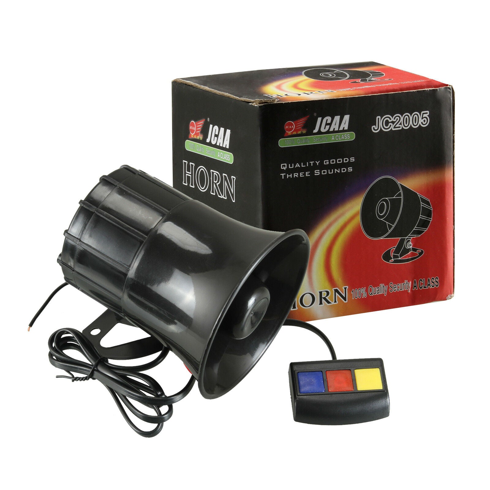 Very Loud 12V/30W Moto Car Van Siren Horn Alarm PA System 3 Different Sound Tone
