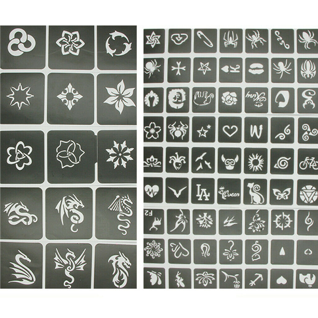 Hair Eye Shiny Luminous Powder Eyeshadow Brush Tattoo Decals Stencils Glue