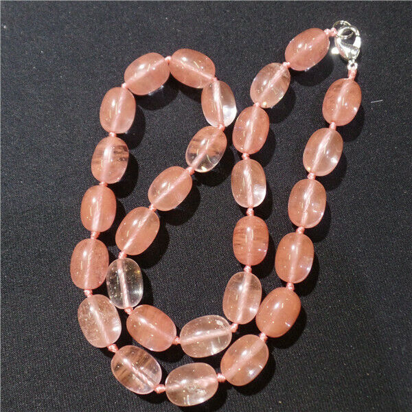 1 Strand 14x10mm Women Red Cherry Quartz Barrel Beads Handmade Necklace HH9230