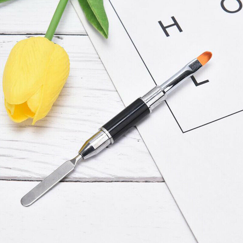 2-In-1 Double-Ended Picker Stainless Steel Nail Tool Flower Brush Dual-Us.l8