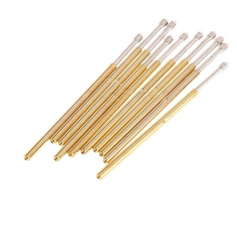 100 Pcs Spring Test Probe Pogo Pin P100-E2 Dia 1.36mm Length 33.3mm