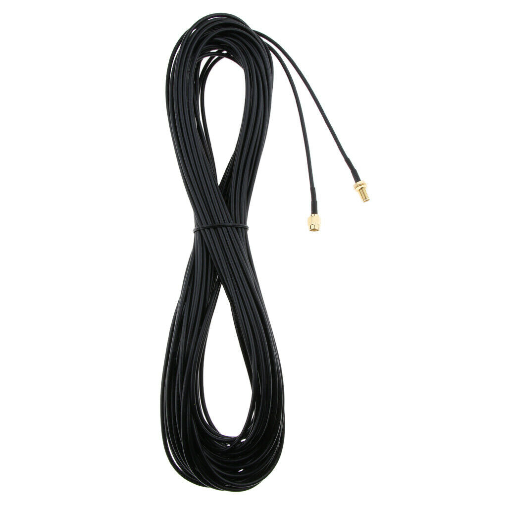 10m / 20m RP-SMA Male To Extension Cord Antenna Adapter Female Low Loss