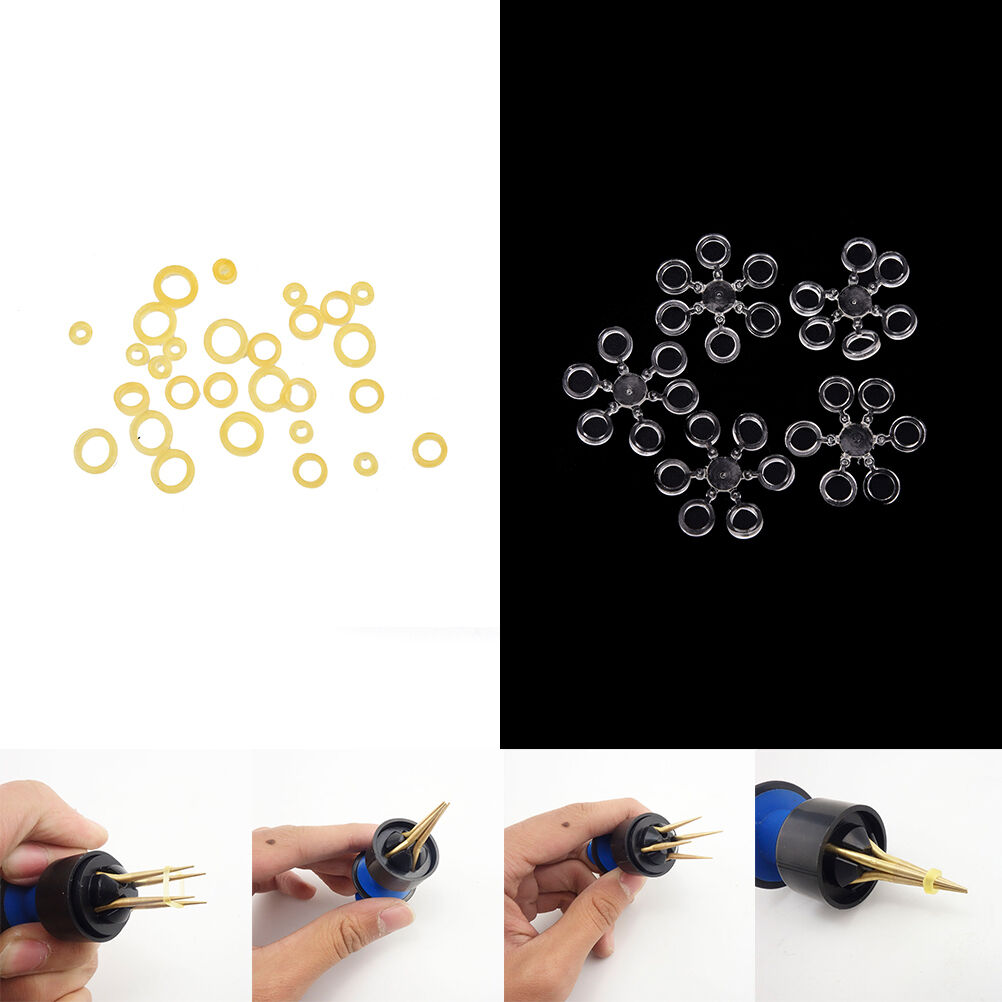 Carp Fishing Pellet Bait Bander Tool Stretcher Bait Bands Elastic 7mm Clear BDAU