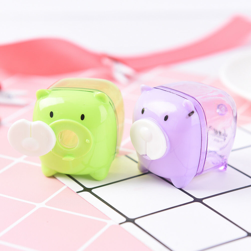 Mini Cartoon Pig Pencil SharpenerBDor Student Kids Gifts Office Station.l8