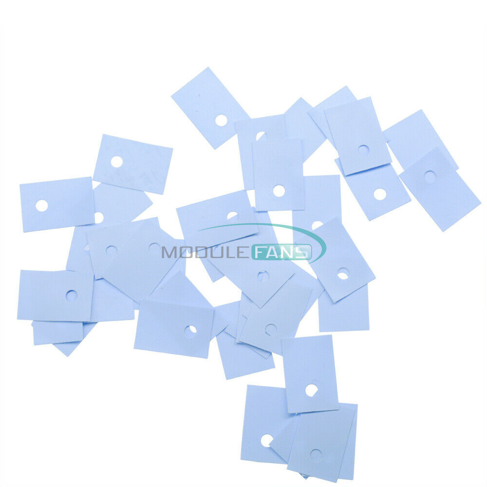 100PCS GPU CPU TO-220 Insulation Pads Silicone Heatsink Shim for Laptop