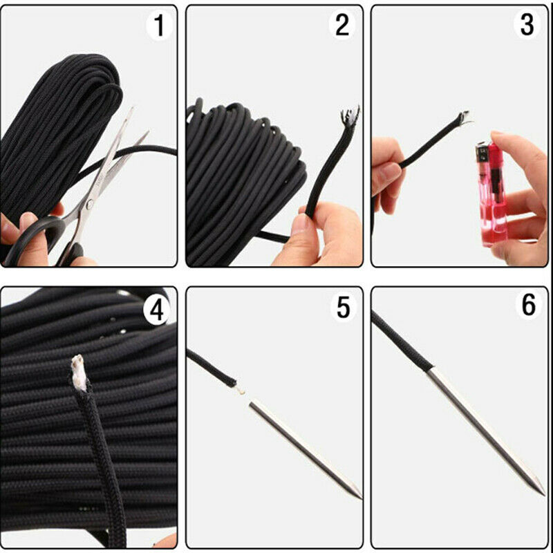 6Pack Paracord Bracelet Stainless Steel Fid Lacing Stitching Needles Tool.l8