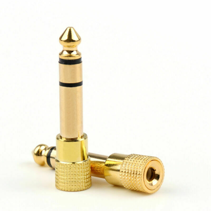 20xGold Headphone Adapter Stereo 1/4 Inch (6.3mm) Male To 1/8 Inch (3.5mm)