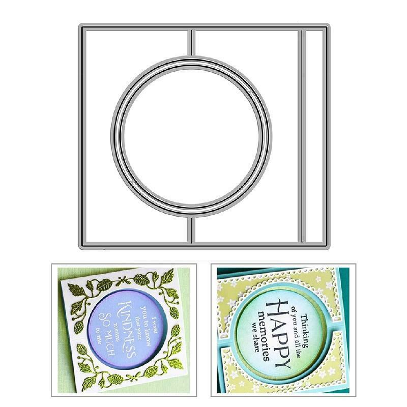 Square Circle Cutting Dies Stencil Scrapbooking DIY Album Stamp Paper Embossing