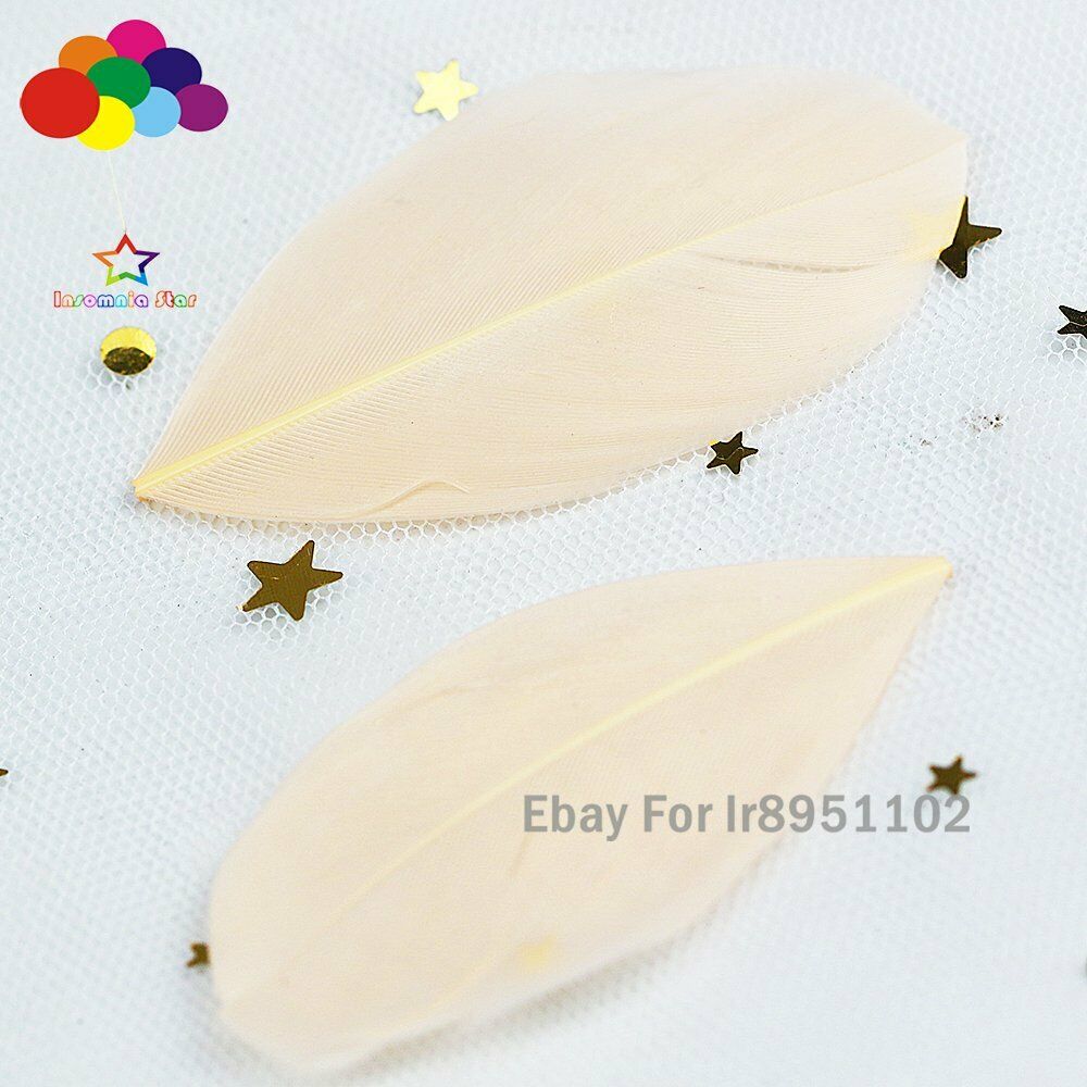 Shell pink 100 beautiful Goose feathers 5-7CM / 2-3 inch DIY jewelry decorative