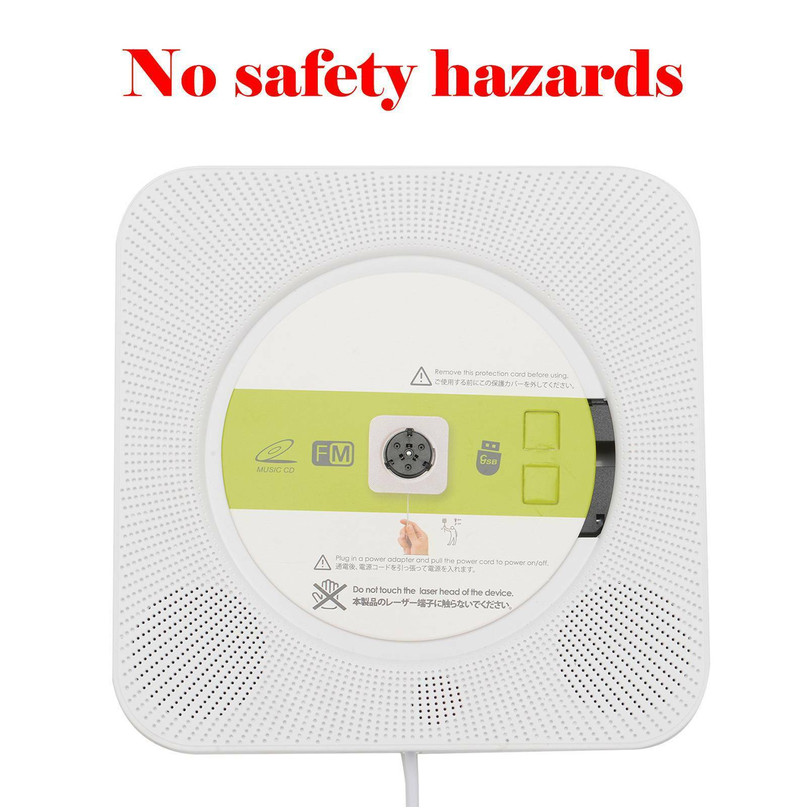 Wall-mounted Portable CD player with Built-in Bluetooth Hi-Fi Speakers RC