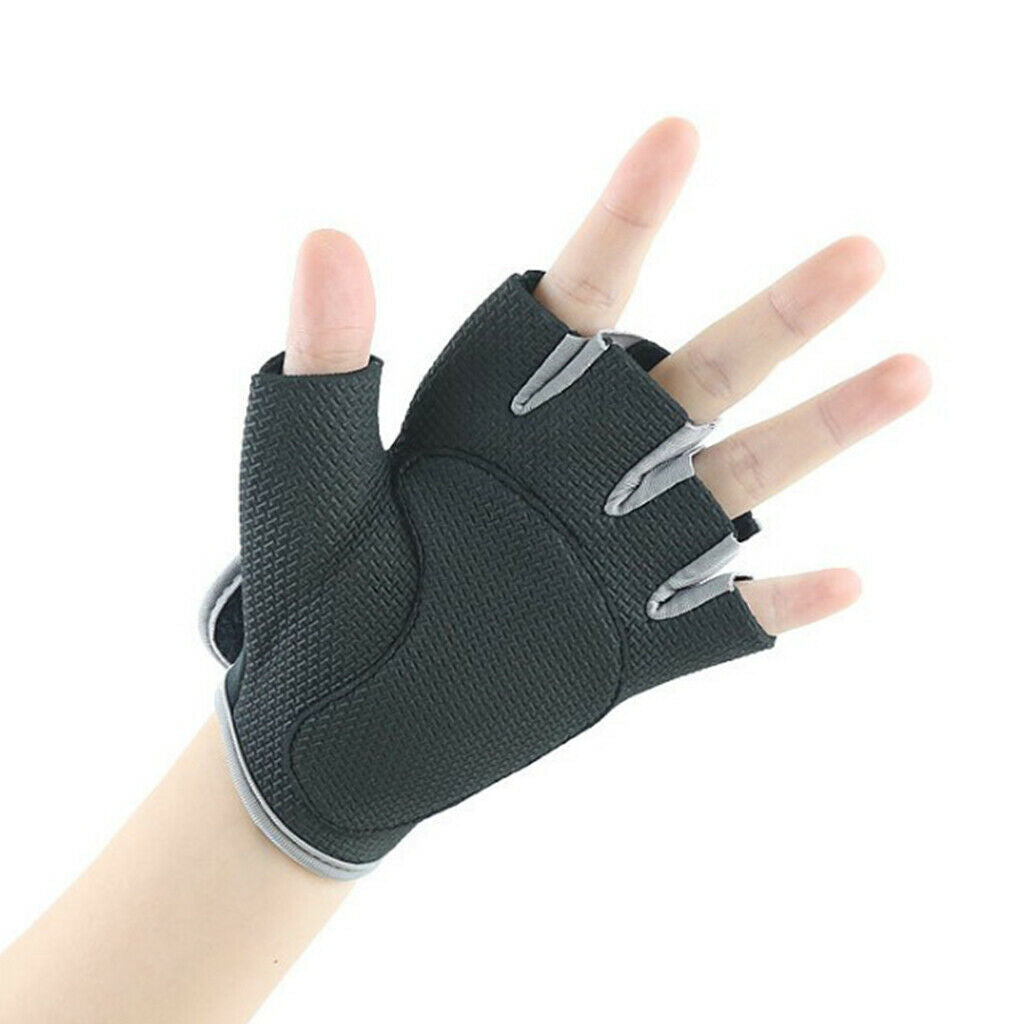 2 Pairs Adjustable Half FingerWeight Lifting Workout Gloves Training Gym