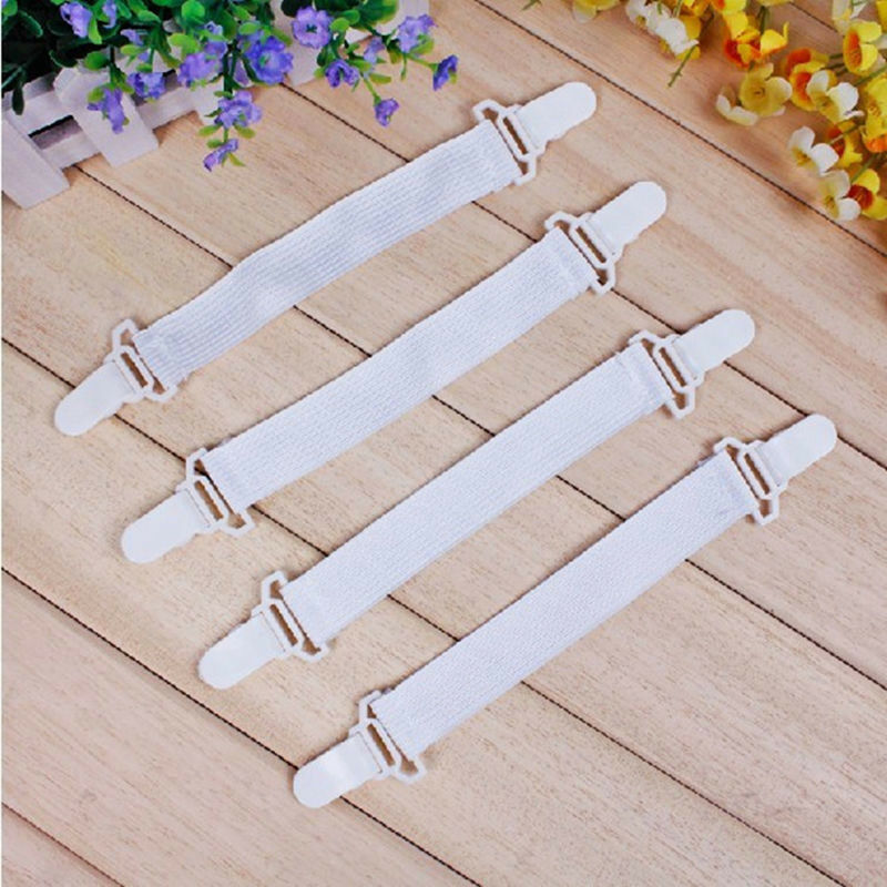 4pcs Fitted Bed Sheet Holder Grips Mattress Gripper Straps Clip Fastener H.l8