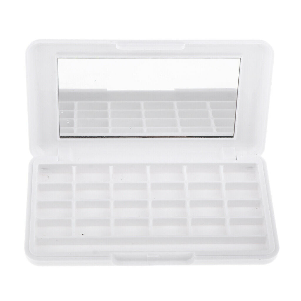 24 Wells Empty Eyeshadow Palette Case Box Tray W/ Mirror for Lipstick Blush