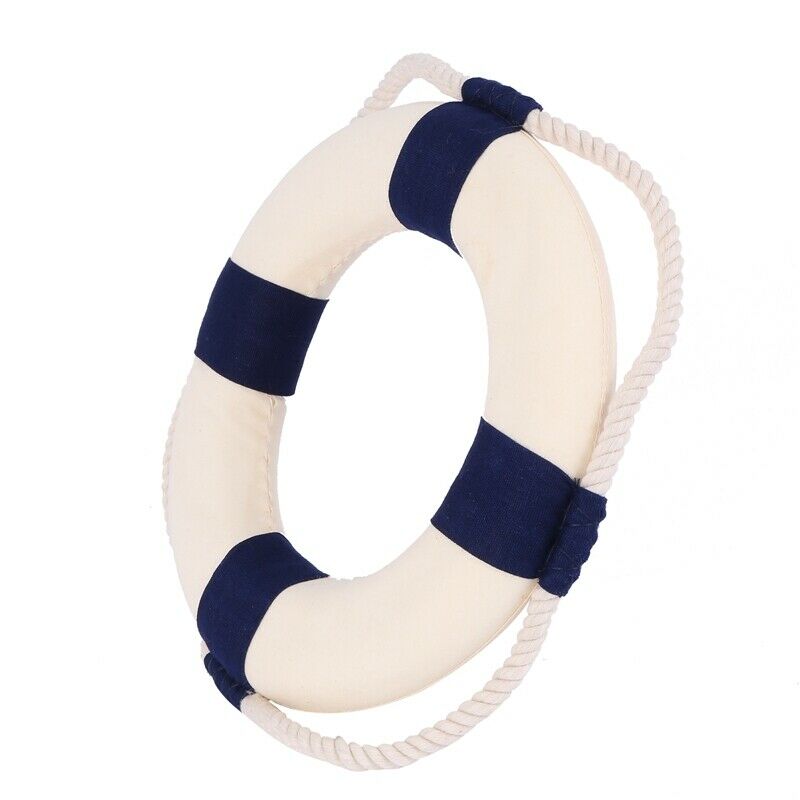 Decorative Welcome Aboard Nautical Lifebuoy  Wall Hanging Home Decoration (BluM5