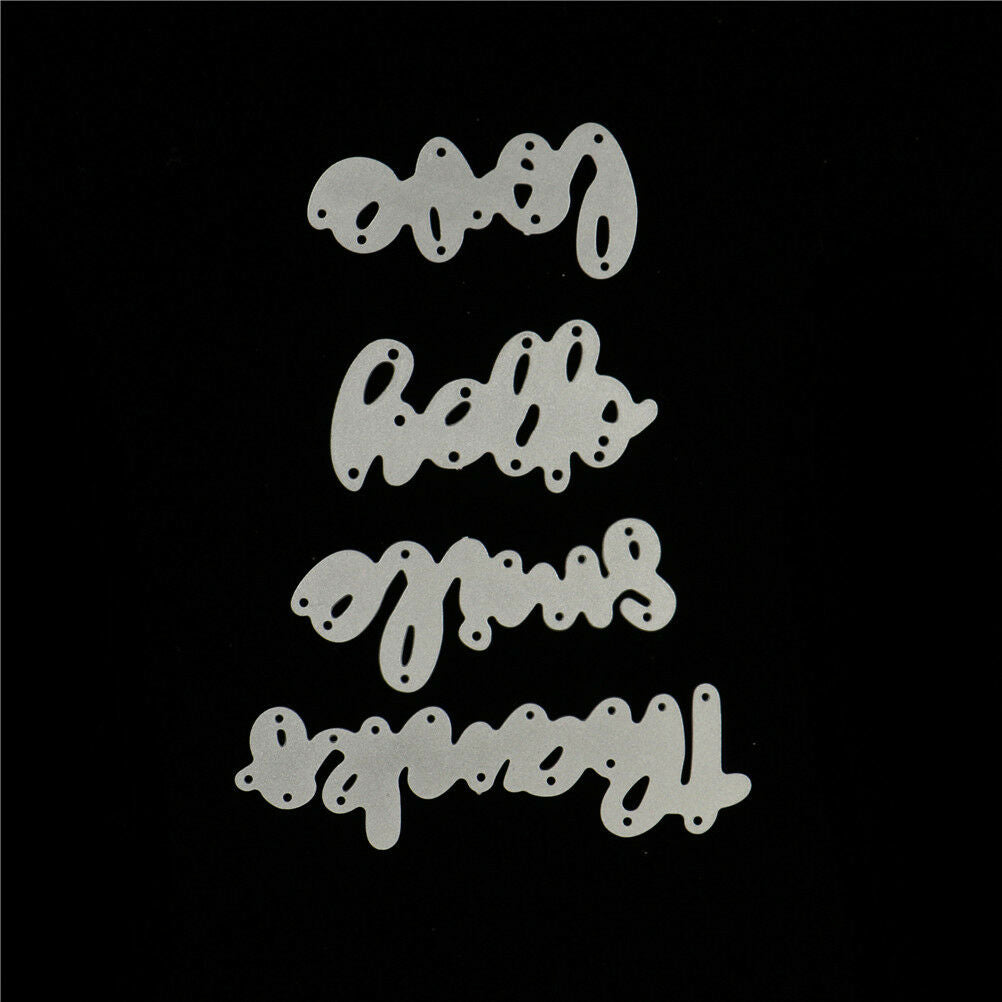 Thanks Hello Love Smile Metal Cutting Dies for DIY Scrapbook Album Paper Ca  Tt