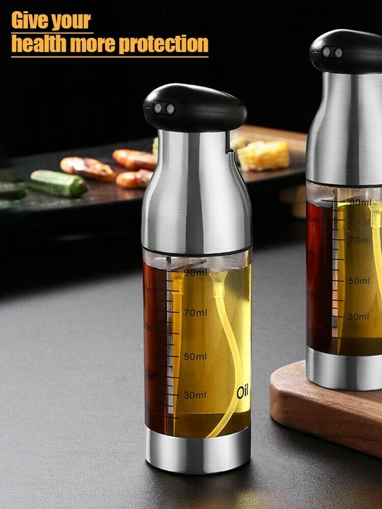 Cooking Oil Spray Bottle Stainless Steel Household Vinegar Soy Condiment Bottle