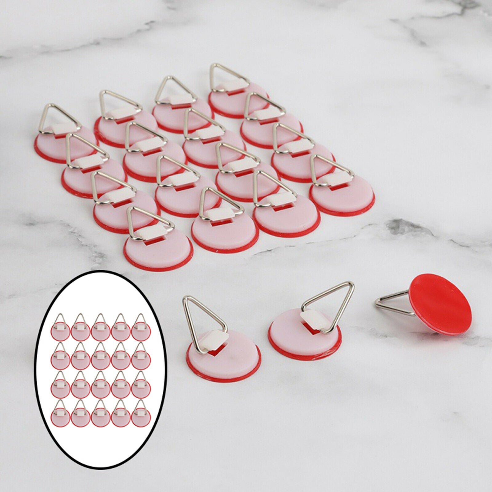 20 Pcs Adhesive Plate Hangers For Wall Disc Hanger Invisible Picture Holder