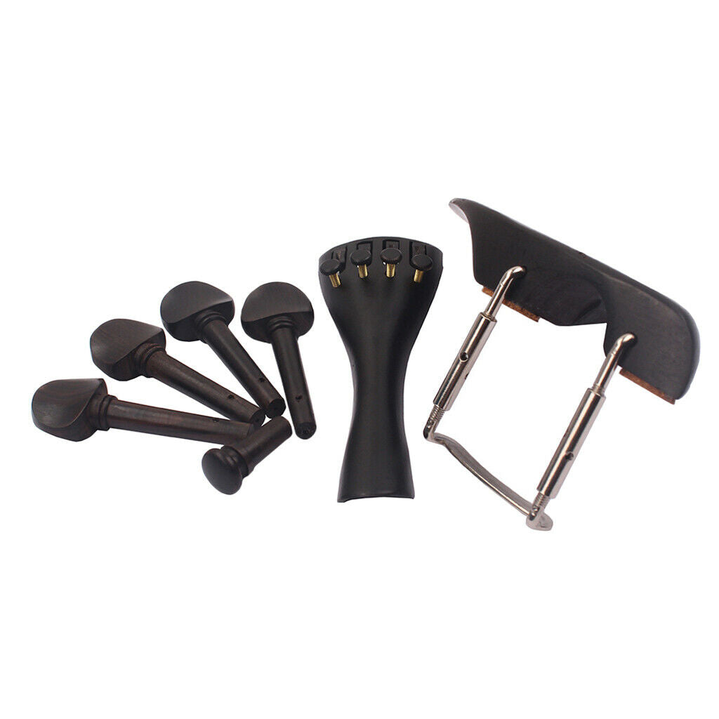 Violin Pieces Chin Rest + Pegs + Tailpiece + Mouthpiece + Tail Gut +