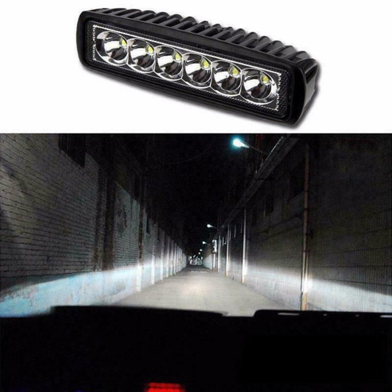 18W 6LED 800LM Bright Light Spot Work Bar Driving Fog Offroad Car Lamp For Truck